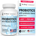 Dr. Berg Probiotic Supplement (60 Billion CFUs) - Helps Ease Occasional Constipation, Diarrhea, Gas & Bloating* - Pre and Probiotics for Digestive Health - 30 Probiotic Capsules - FENGGESTORE20