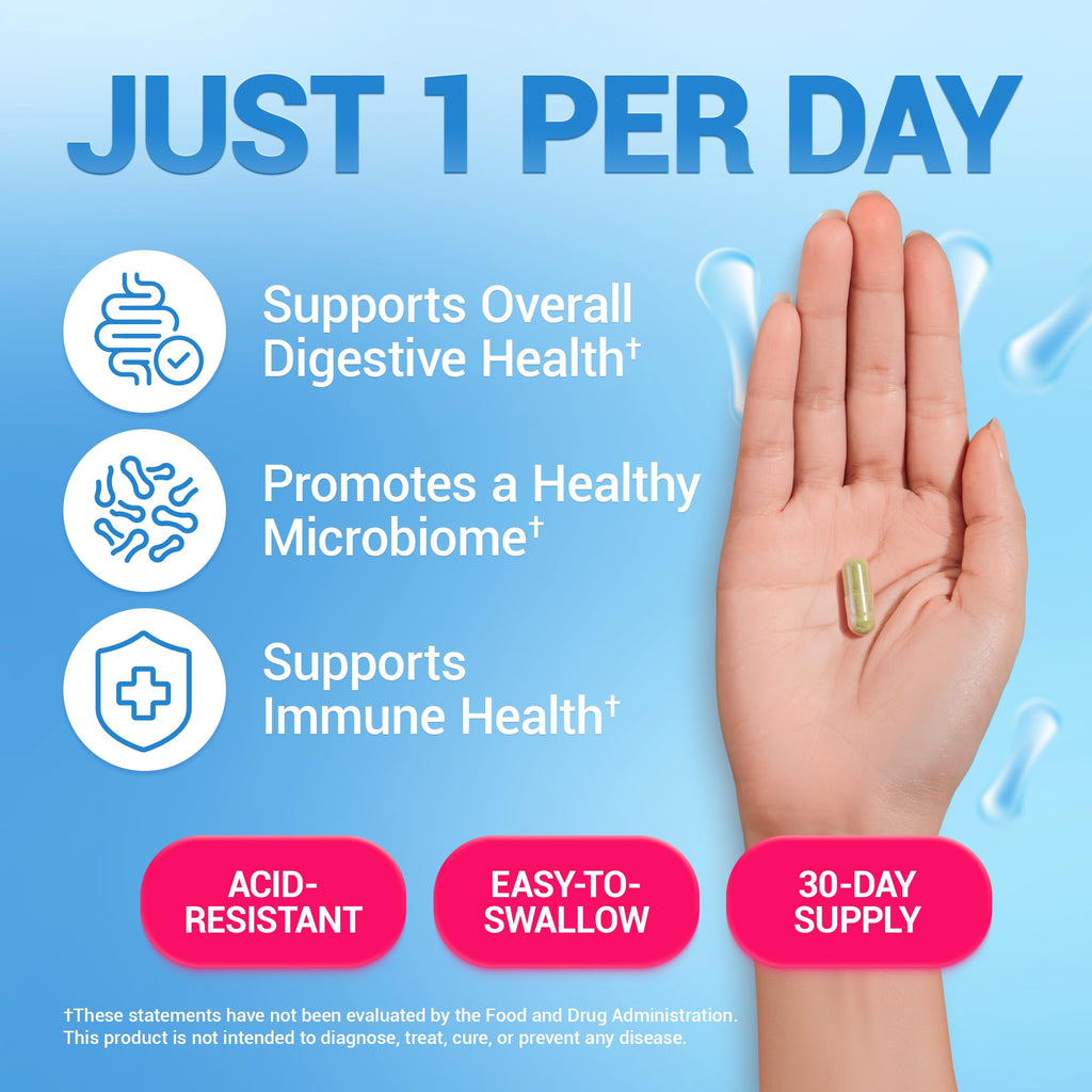 Dr. Berg Probiotic Supplement (60 Billion CFUs) - Helps Ease Occasional Constipation, Diarrhea, Gas & Bloating* - Pre and Probiotics for Digestive Health - 30 Probiotic Capsules - FENGGESTORE20