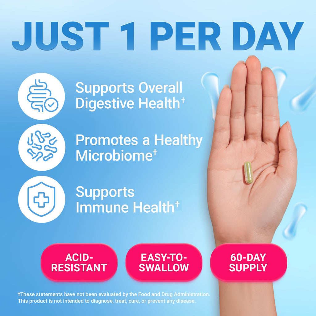 Dr. Berg Probiotic Supplement (60 Billion CFUs) - Helps Ease Occasional Constipation, Diarrhea, Gas & Bloating* - Pre and Probiotics for Digestive Health - 60 Probiotic Capsules - FENGGESTORE20