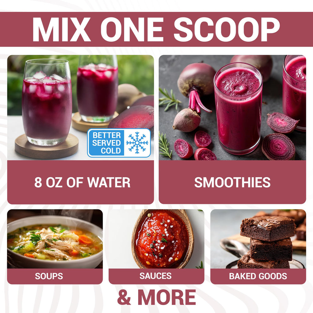 Dr. Berg Raw Organic Beet Powder from Real Earth-Grown Beets – USDA Certified Organic Beet Root Powder to Support Nitric Oxide Levels, Energy, Blood Flow, & Heart Health* – 30 Servings - FENGGESTORE20