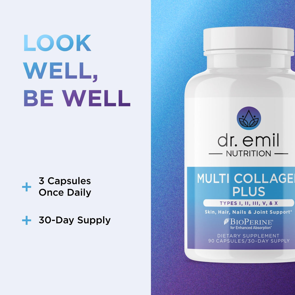 DR. EMIL NUTRITION Women's Multi Collagen Pills | Collagen Supplements | Support Hair, Skin, Nails & Joints | Hydrolyzed Collagen Supplements - FENGGESTORE20