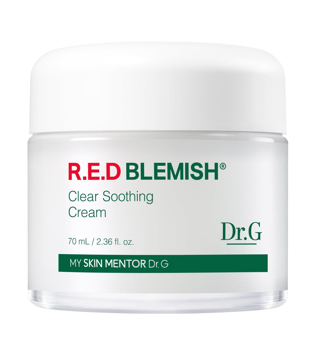 Dr. G R.E.D. Blemish Clear Soothing Cream - Calming Korean Moisturizer for Redness - Soothes Acne & Irritation - FENGGESTORE20