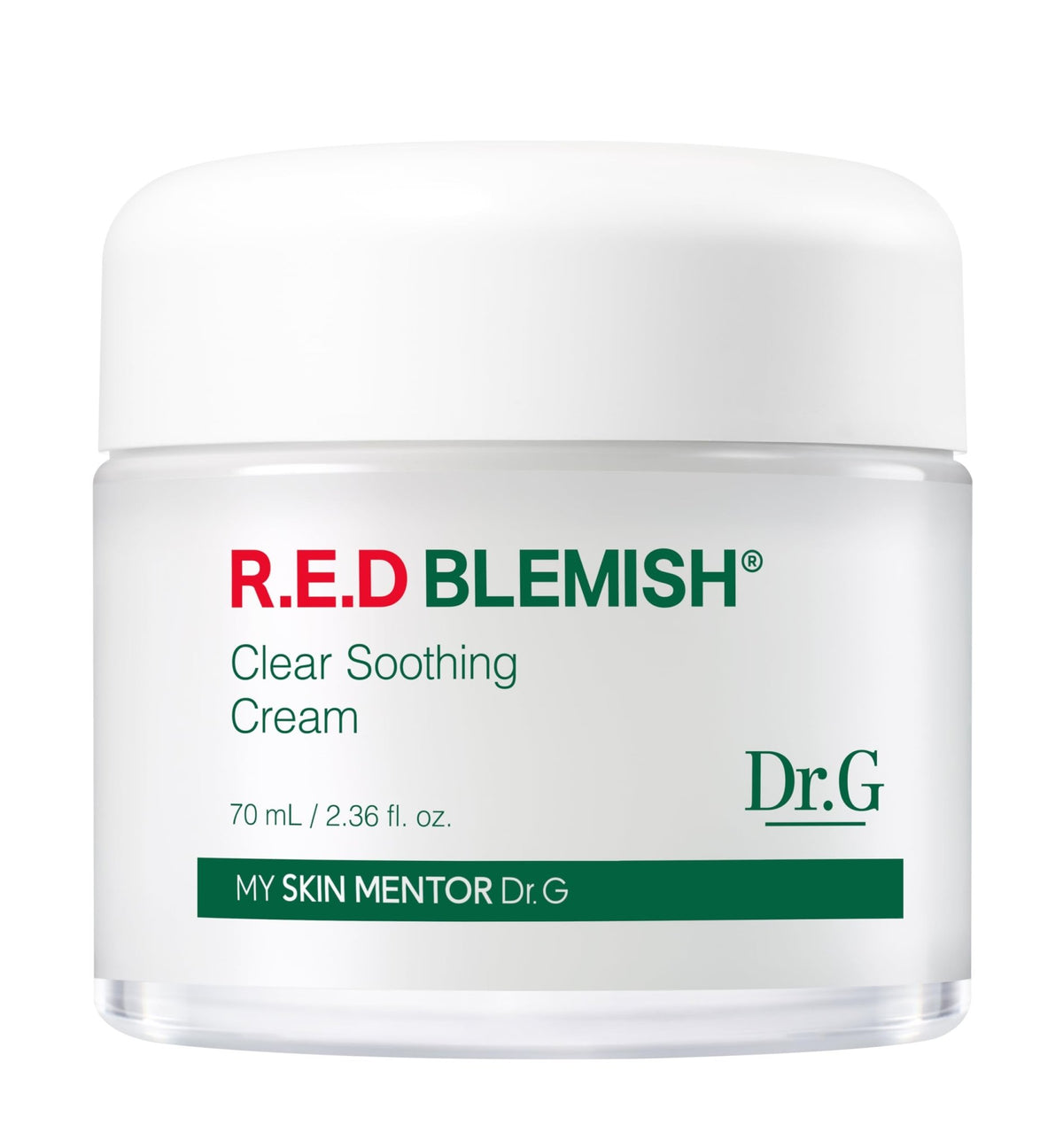Dr. G R.E.D. Blemish Clear Soothing Cream - Calming Korean Moisturizer for Redness - Soothes Acne & Irritation - FENGGESTORE20