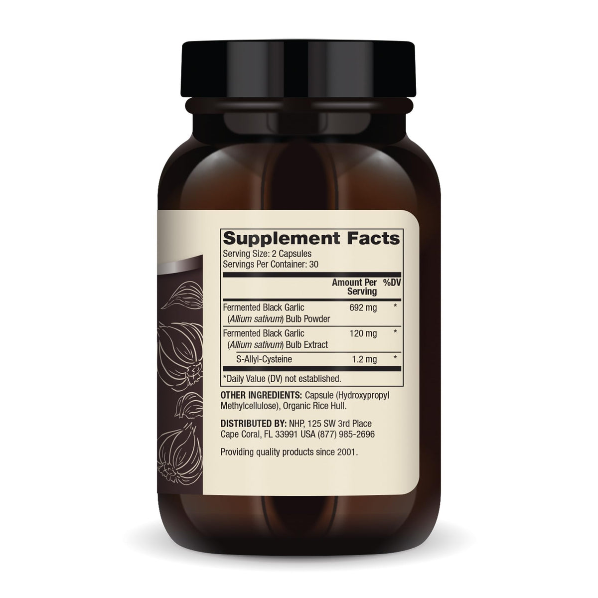 Dr. Mercola Fermented Black Garlic - Antioxidant Supplement - for Immune, Cellular & Heart Health Support - Includes S-Allyl-Cysteine - Non-GMO - FENGGESTORE20