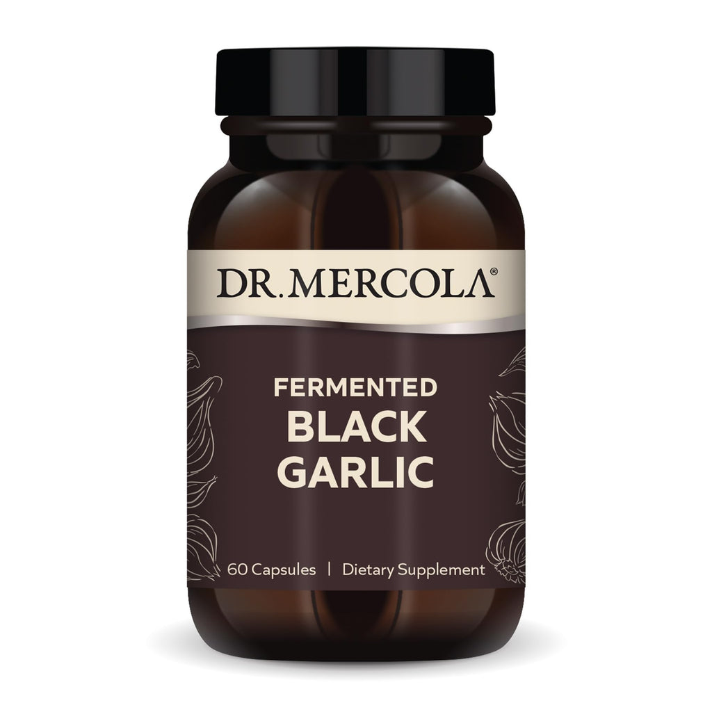 Dr. Mercola Fermented Black Garlic - Antioxidant Supplement - for Immune, Cellular & Heart Health Support - Includes S-Allyl-Cysteine - Non-GMO - FENGGESTORE20