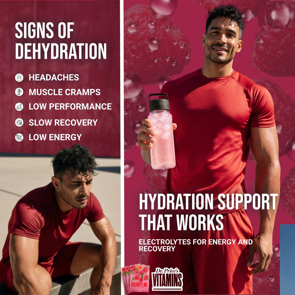 Dr. Price’s Electrolytes Hydration Powder Packets – Raspberry, 30 Packs | Sugar Free Electrolyte Drink Mix, 72+ Trace Minerals, Manganese | Keto Electrolytes, - FENGGESTORE20