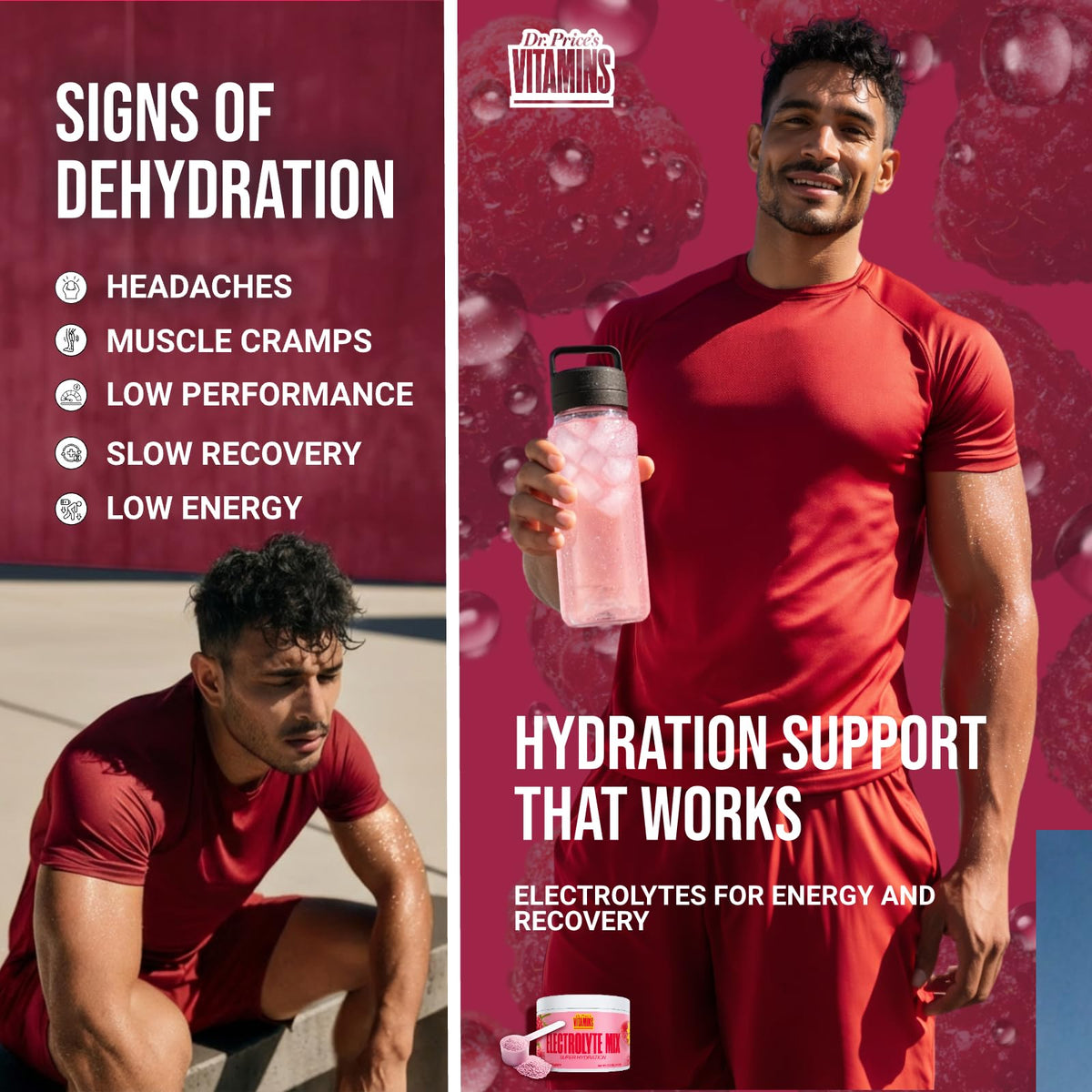 Dr. Price’s Electrolytes Powder Bulk – Raspberry, 90 Servings | Sugar Free Hydration Drink Mix with 72+ Trace Minerals, Manganese | Keto Electrolytes - FENGGESTORE20