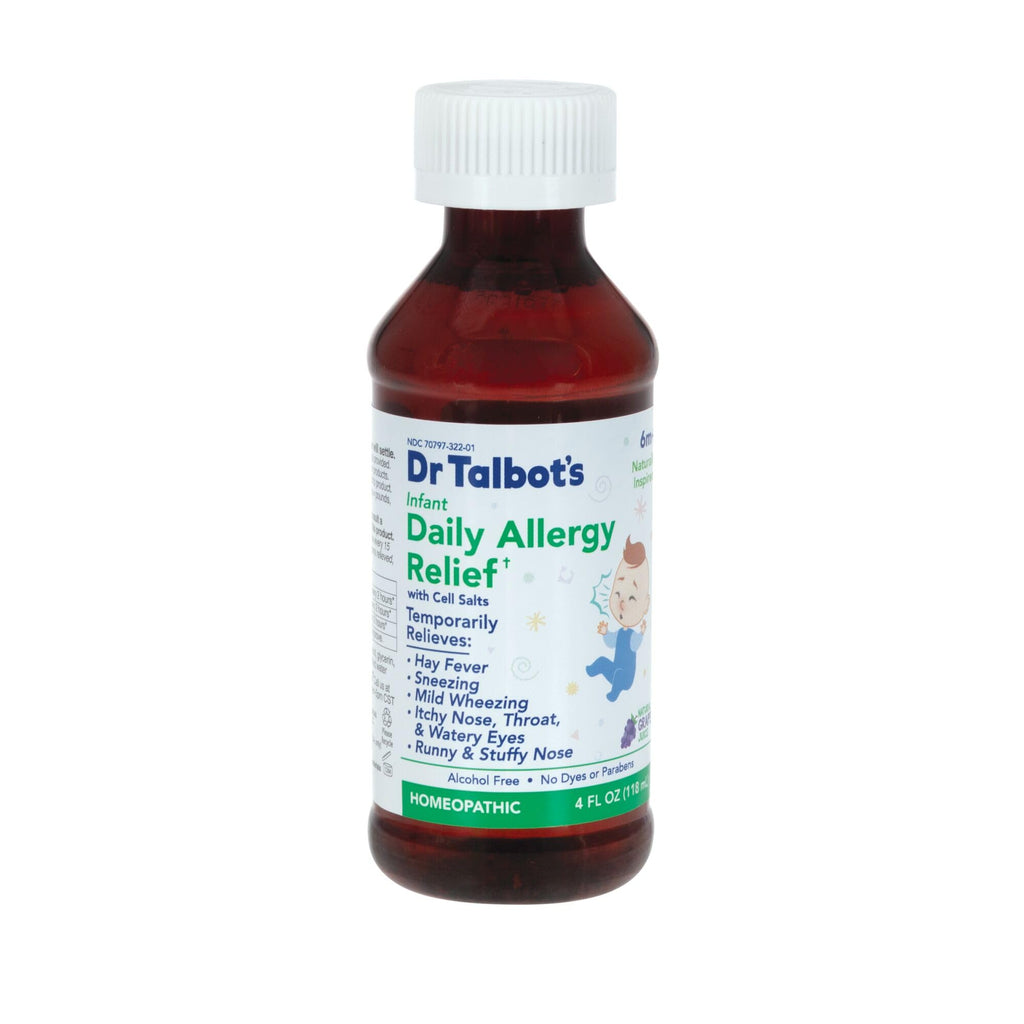 Dr. Talbot's Infant Daily Allergy Relief Liquid Medicine, Naturally Inspired for Babies, Includes Syringe, Grape Juice Flavor, Purple, 4 Fl Oz - FENGGESTORE20
