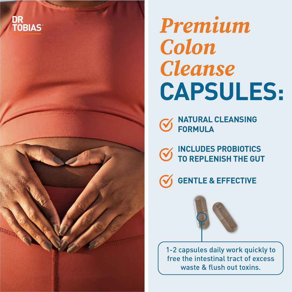 Dr. Tobias Colon Cleanse - Constipation Relief & Gut Health Support for Women & Men | 14 Day Colon Cleanser for a Gentle Colon Detox - FENGGESTORE20