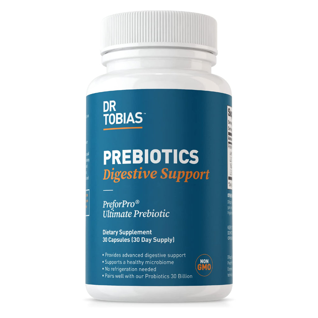 Dr. Tobias Prebiotics, Supports Digestion & Gut Health, Feed Good Probiotic Bacteria, Boost Gut Immune Function, Vegan & Non-GMO Gut Health Supplements for Men and Women - FENGGESTORE20