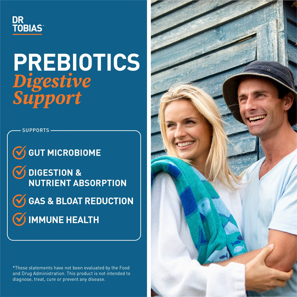 Dr. Tobias Prebiotics, Supports Digestion & Gut Health, Feed Good Probiotic Bacteria, Boost Gut Immune Function, Vegan & Non-GMO Gut Health Supplements for Men and Women - FENGGESTORE20