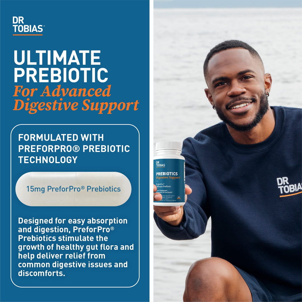Dr. Tobias Prebiotics, Supports Digestion & Gut Health, Feed Good Probiotic Bacteria, Boost Gut Immune Function, Vegan & Non-GMO Gut Health Supplements for Men and Women - FENGGESTORE20