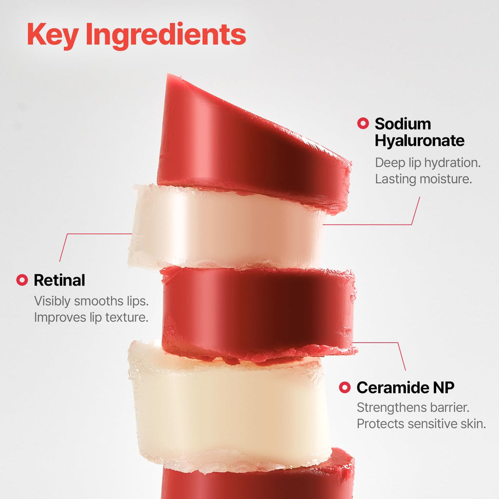 Dr.Different Retinal Lip Balm Tinted, Anti-Wrinkle Lip Treatment with Deep Hydration & Long-Lasting Moisture - FENGGESTORE20