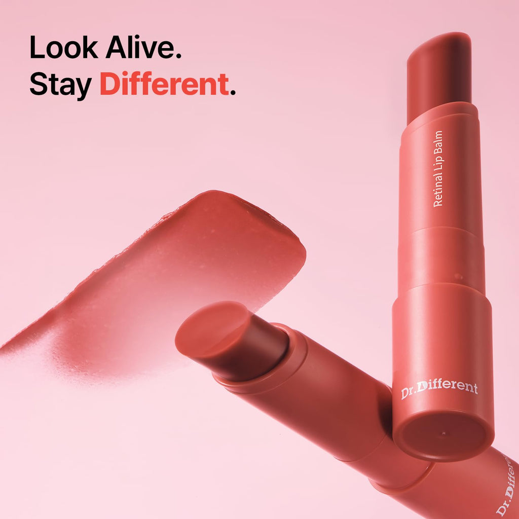Dr.Different Retinal Lip Balm Tinted, Anti-Wrinkle Lip Treatment with Deep Hydration & Long-Lasting Moisture - FENGGESTORE20