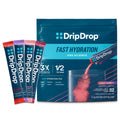 DripDrop Hydration Packets - Juicy Variety Pack - Single Serve Electrolytes Powder Drink Mix - Grape, Fruit Punch, Strawberry Lemonade, Cherry - Non-GMO, - FENGGESTORE20