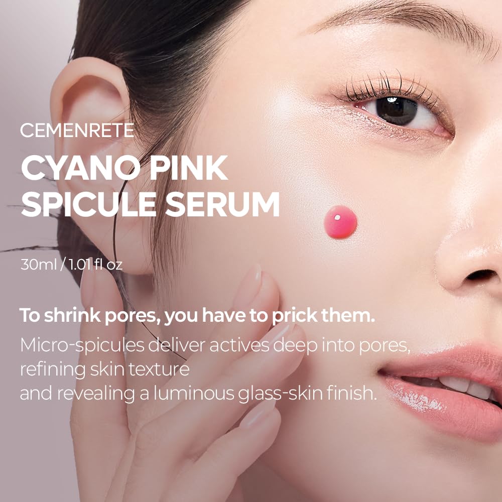Dr.Melaxin Cyano Pink Spicule Niacinamide Serum – Vitamin B12 Pore Minimizer, Liquid Microneedle Facial Treatment - FENGGESTORE20