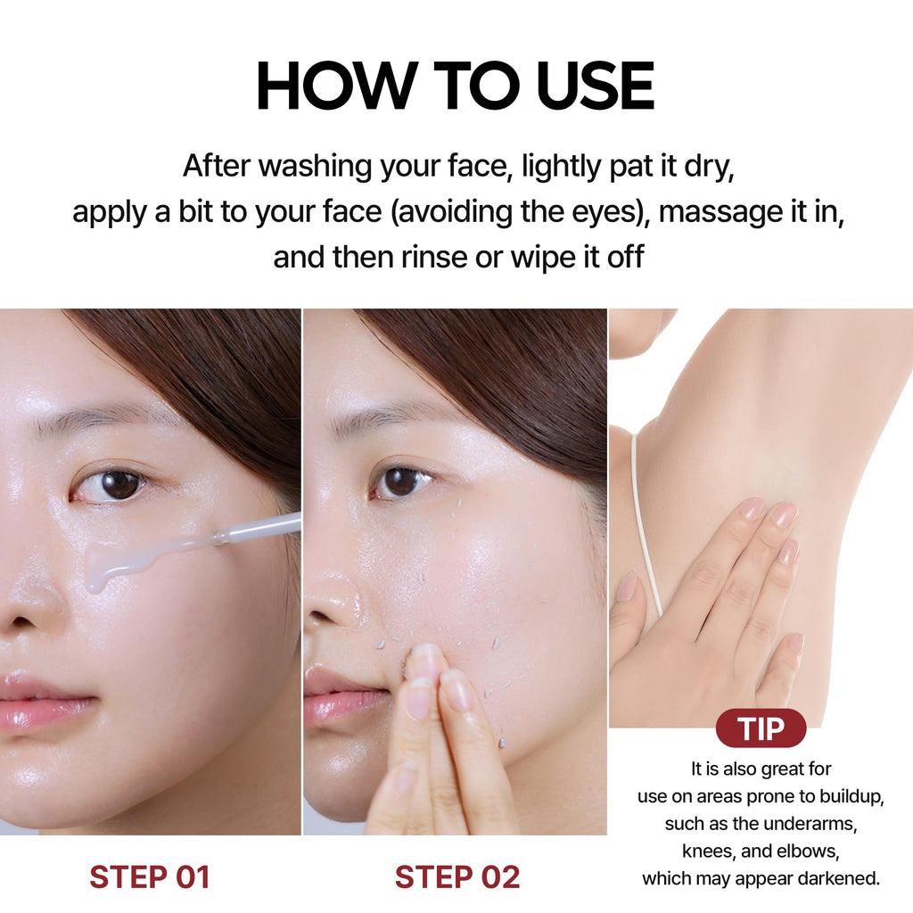 Dr.Melaxin Peel Shot Glow Black Rice Peeling Ampoule 80ml, Dead Skin Remover Gentle Exfoliating with Rice Water Extract - FENGGESTORE20