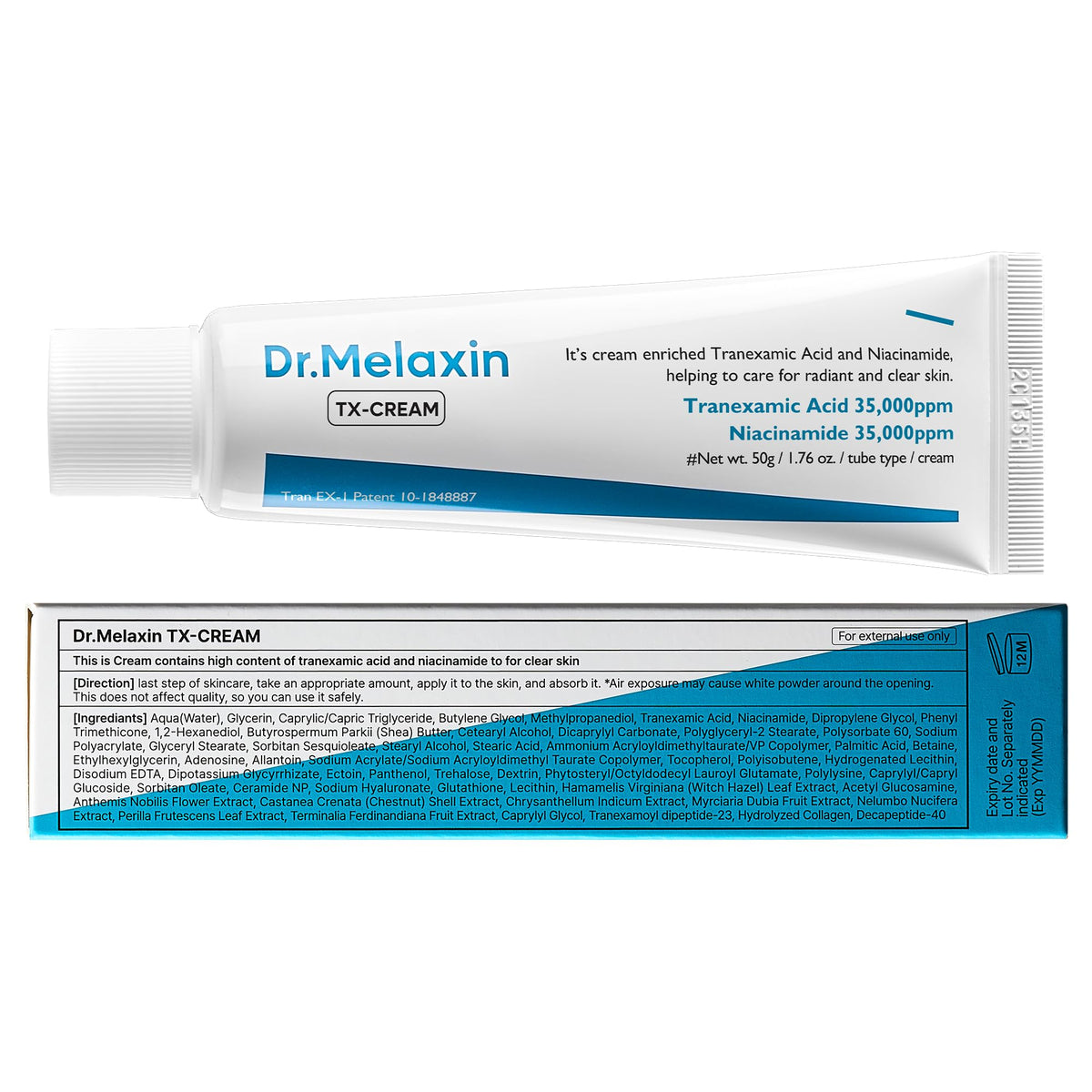 DR.Melaxin TX Tranexamic Acid CREAM | Skin freckle Cream, Blemishes, Anti-pigmetation korean skin care - FENGGESTORE20
