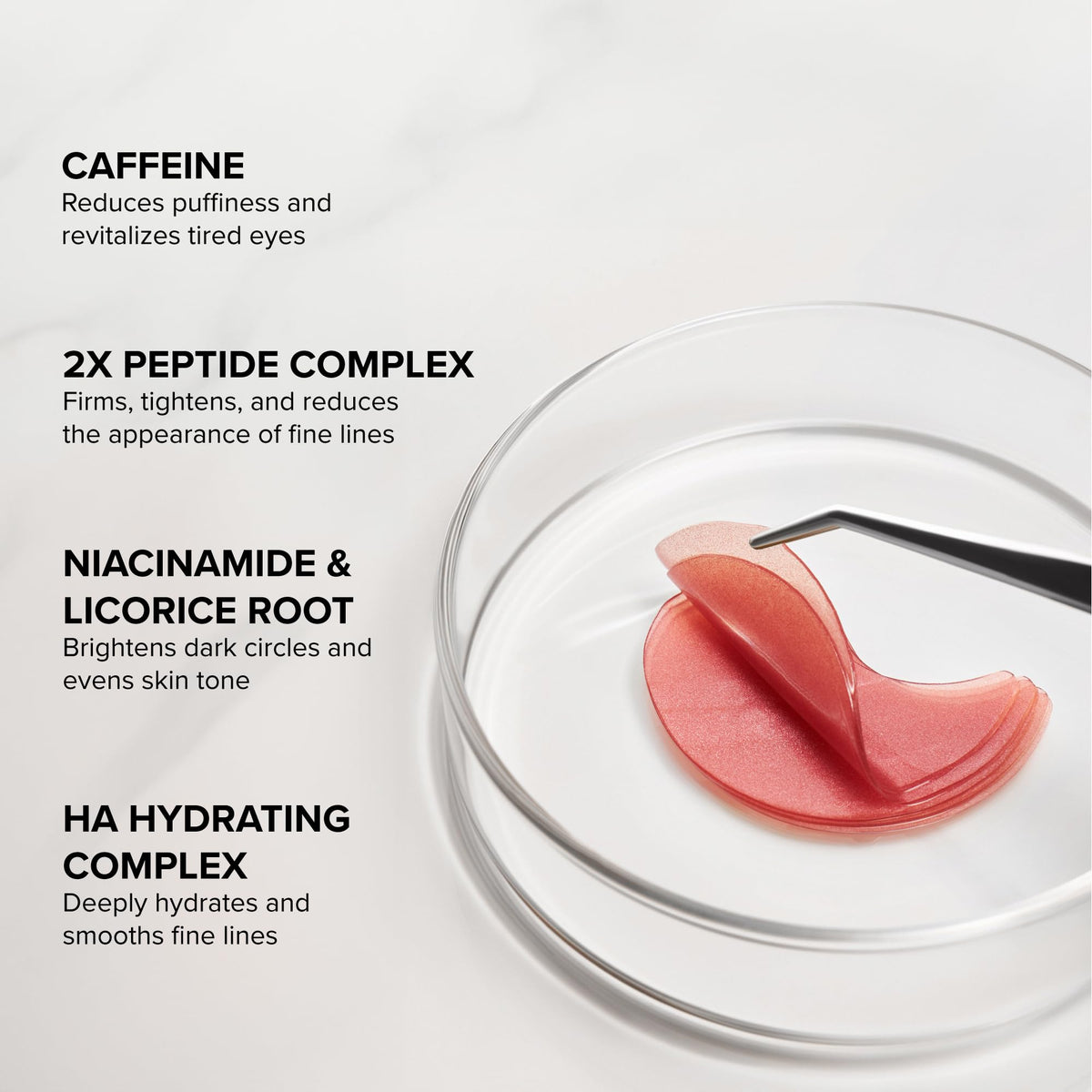 DRMTLGY Brightening Eye Masks – Biodegradable Hydrogel Under Eye Patches with Caffeine, Peptides, Hyaluronic Acid & Niacinamide - FENGGESTORE20