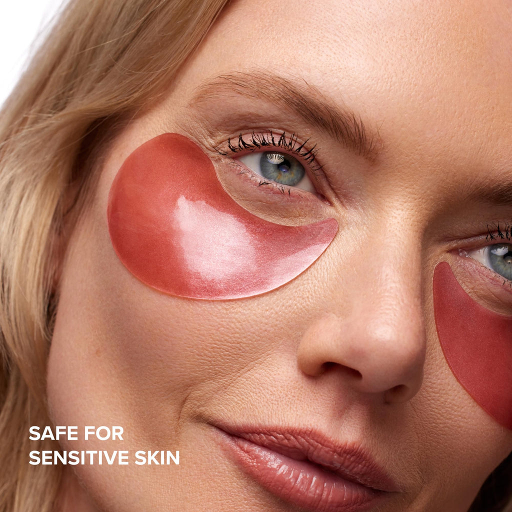 DRMTLGY Brightening Eye Masks – Biodegradable Hydrogel Under Eye Patches with Caffeine, Peptides, Hyaluronic Acid & Niacinamide - FENGGESTORE20