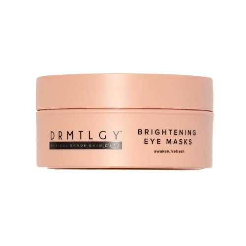 DRMTLGY Brightening Eye Masks – Biodegradable Hydrogel Under Eye Patches with Caffeine, Peptides, Hyaluronic Acid & Niacinamide - FENGGESTORE20