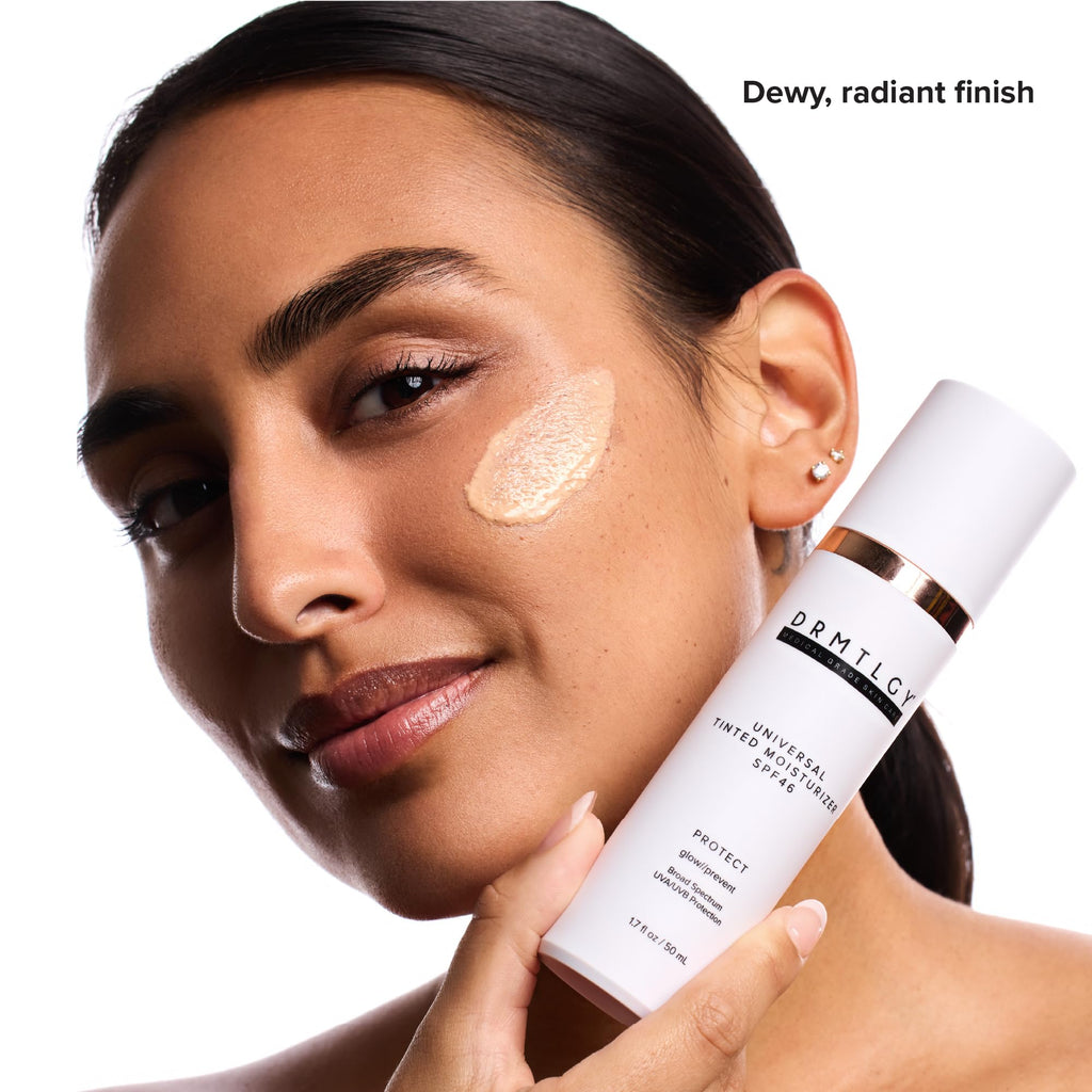 DRMTLGY Universal Tinted Moisturizer SPF 46 – Hydrating Dewy Tinted Sunscreen for Face with Zinc Oxide - FENGGESTORE20