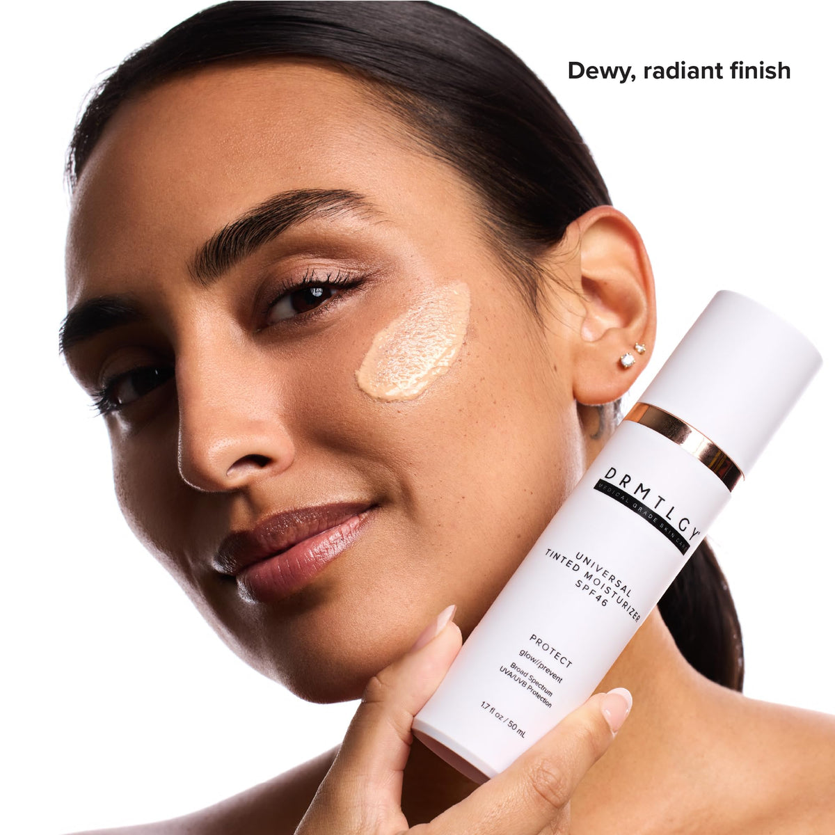 DRMTLGY Universal Tinted Moisturizer SPF 46 – Hydrating Dewy Tinted Sunscreen for Face with Zinc Oxide - FENGGESTORE20