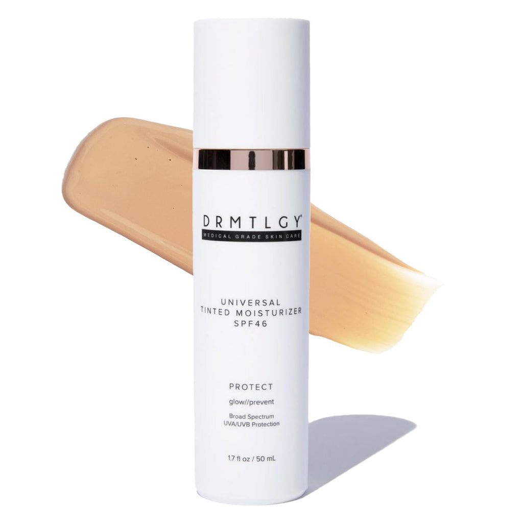 DRMTLGY Universal Tinted Moisturizer SPF 46 – Hydrating Dewy Tinted Sunscreen for Face with Zinc Oxide - FENGGESTORE20