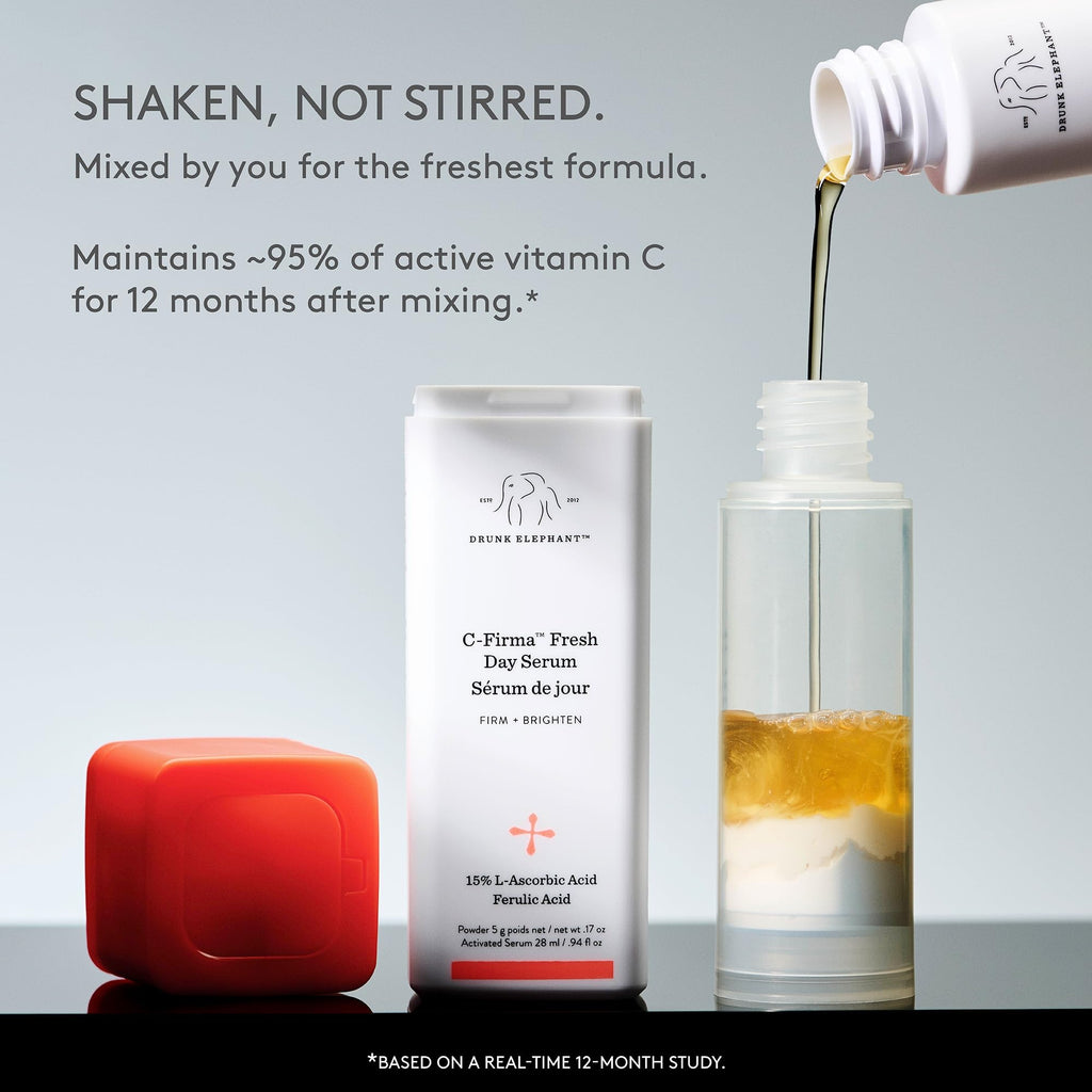 Drunk Elephant C-Firma Fresh Day Serum - 28 ml/.94 fl oz - 15% Illuminating Vitamin C - Clean Clinical Skincare - Cruelty-Free - Dermatologist-Tested - FENGGESTORE20