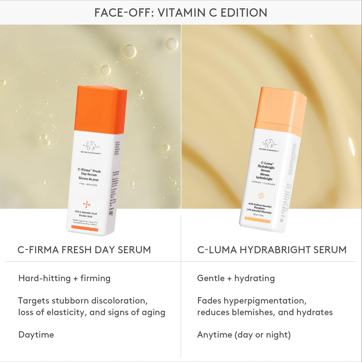 Drunk Elephant C-Firma Fresh Day Serum - 28 ml/.94 fl oz - 15% Illuminating Vitamin C - Clean Clinical Skincare - Cruelty-Free - Dermatologist-Tested - FENGGESTORE20