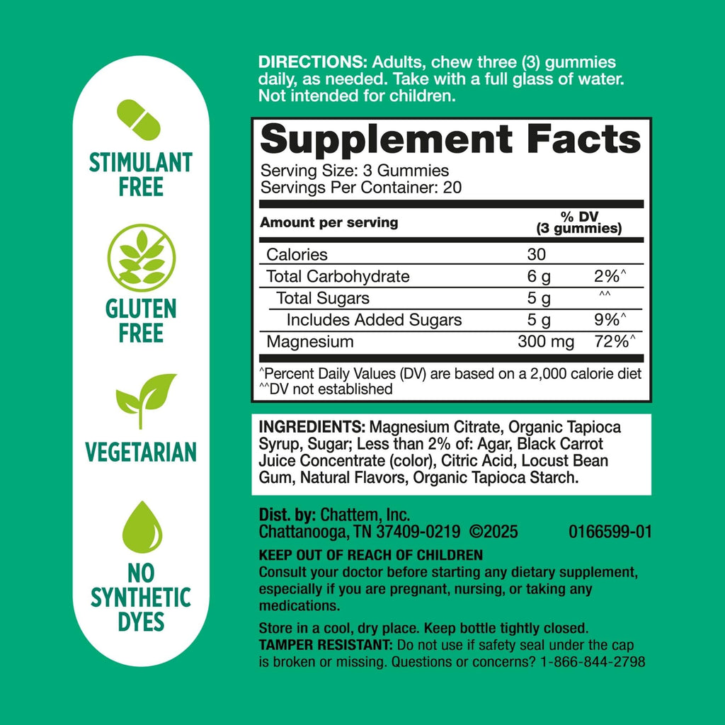 Dulcolax Daily Gut Support Gummies, Magnesium Formula, Stimulant-Free, Berry Flavor, 60 Count - FENGGESTORE20