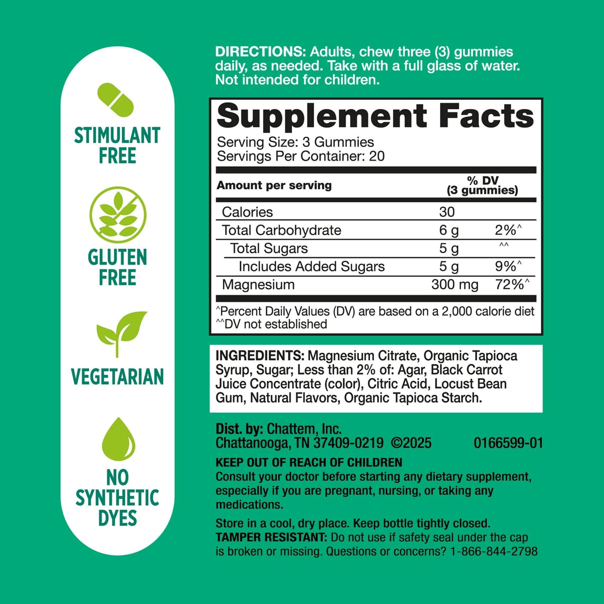 Dulcolax Daily Gut Support Gummies, Magnesium Formula, Stimulant-Free, Berry Flavor, 60 Count - FENGGESTORE20