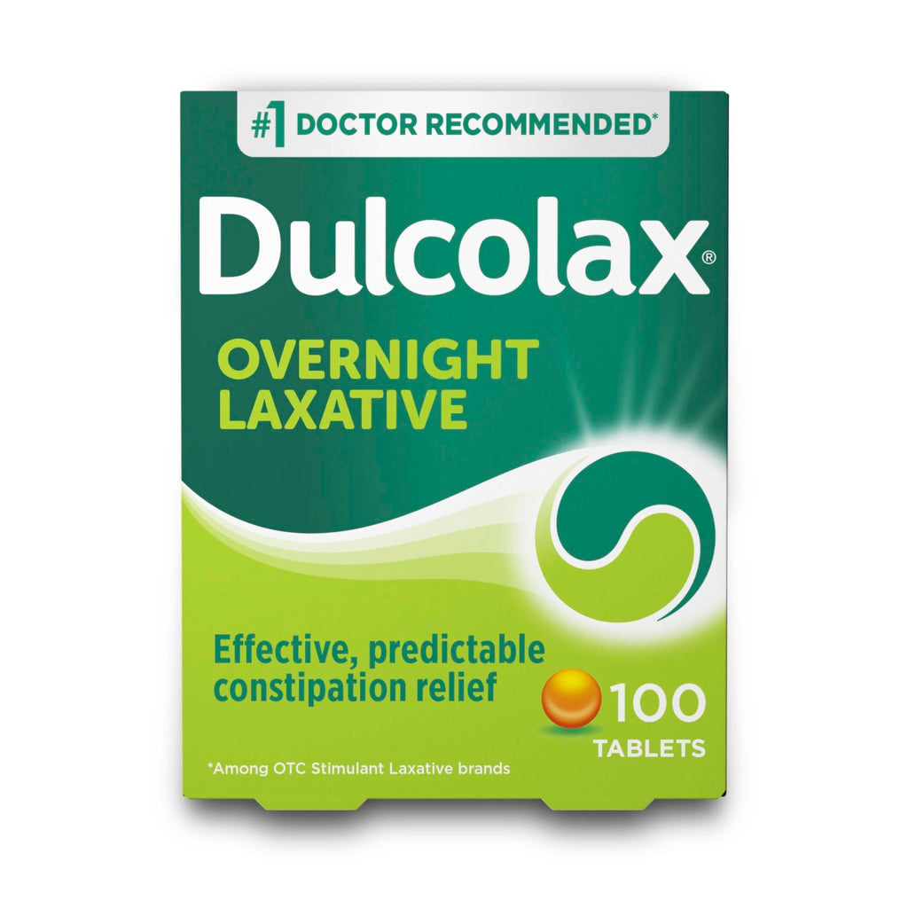 Dulcolax Stimulant Laxative Tablets, Predictable & Effective Constipation Relief, Relieves Straining & Bloating, Bisacodyl 5 mg, 100 Count - FENGGESTORE20