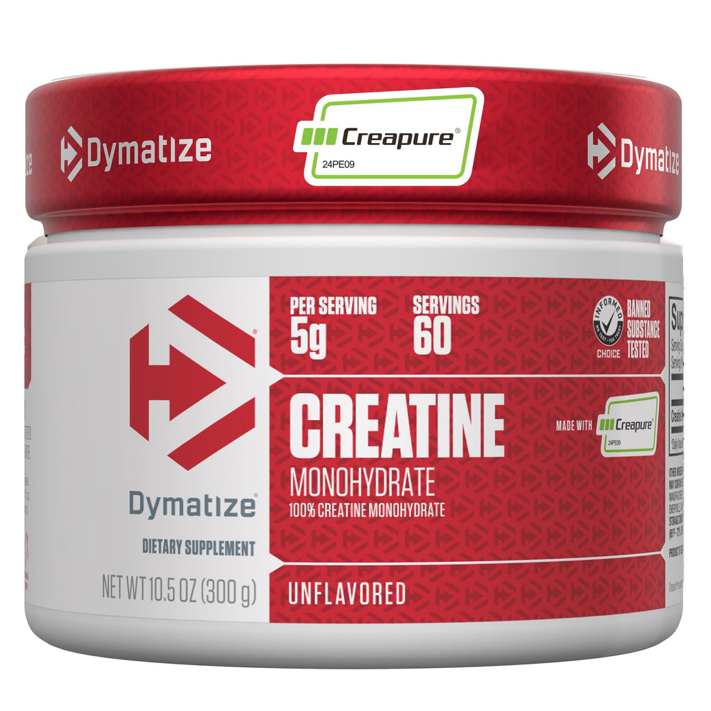 Dymatize 100% Creatine Monohydrate with CREAPURE, 5g Per Serving, 60 Servings (300g), Creatine for Women and Men, Gluten Free - FENGGESTORE20