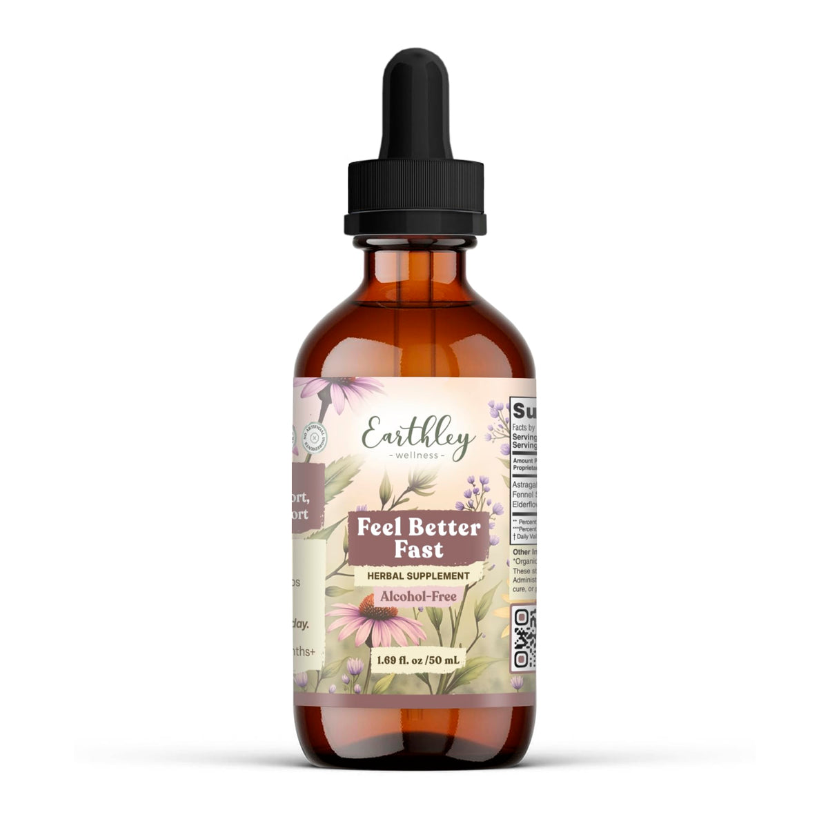 Earthley Wellness Feel Better Fast, All-Natural Relief for Minor Ailments, Organic Herbal Formula, Supports Immune & Digestive Health, Echinacea Root and More - FENGGESTORE20
