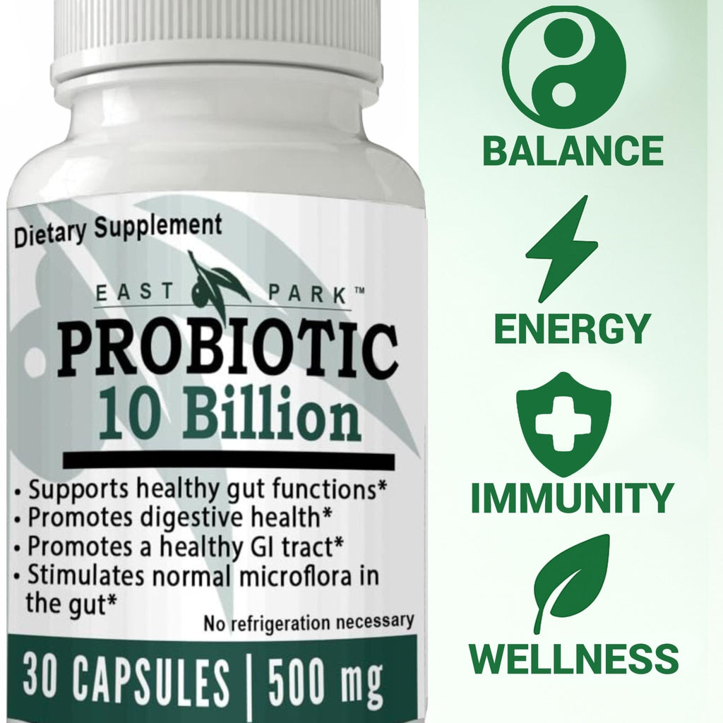 East Park Research d-Lenolate Probiotic Supplement | Probiotic 10 Billion CFUs Supports Gut & Digestive Health | Dietary Supplement Probiotics - FENGGESTORE20