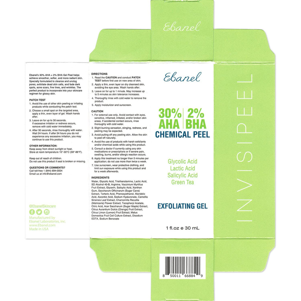 Ebanel 30% AHA 2% BHA Chemical Peel & 2.5% Retinol Cream Moisturizer for Face - Removes Acne Scars, Dark Spots, Wrinkles & Brightens Skin - FENGGESTORE20