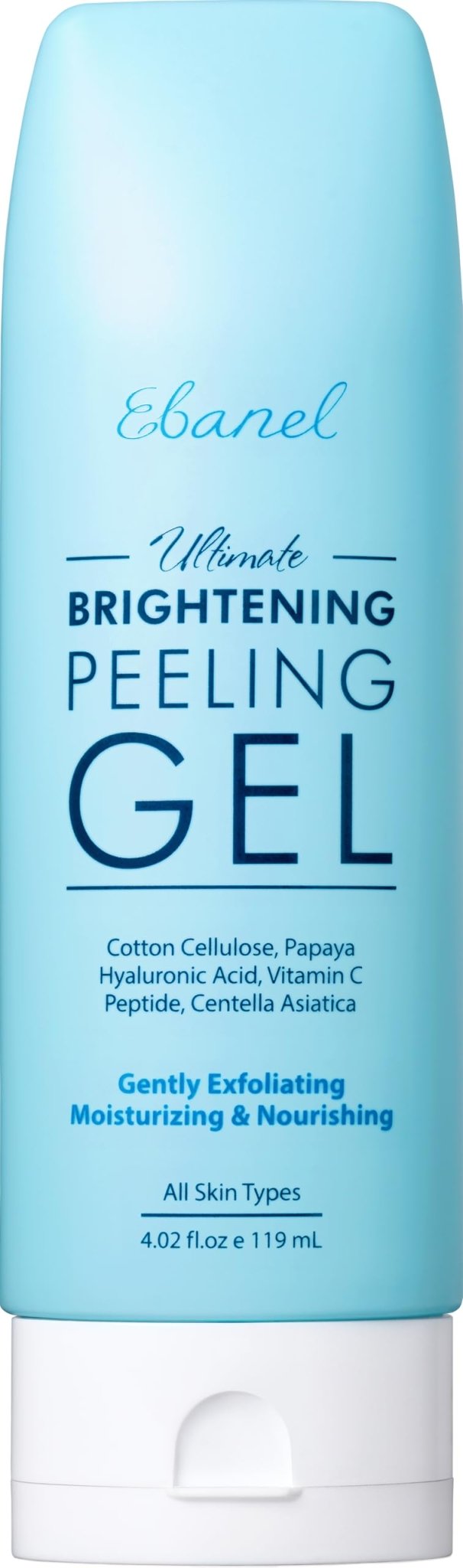 Ebanel Brightening Peeling Gel with Cotton Cellulose, Rice, Papaya, Centella, Hyaluronic Acid for Face and Body, Gentle Exfoliating Face Scrub Gel Peel Wash, Deep Pore Cleanser Minimizer Exfoliator - FENGGESTORE20