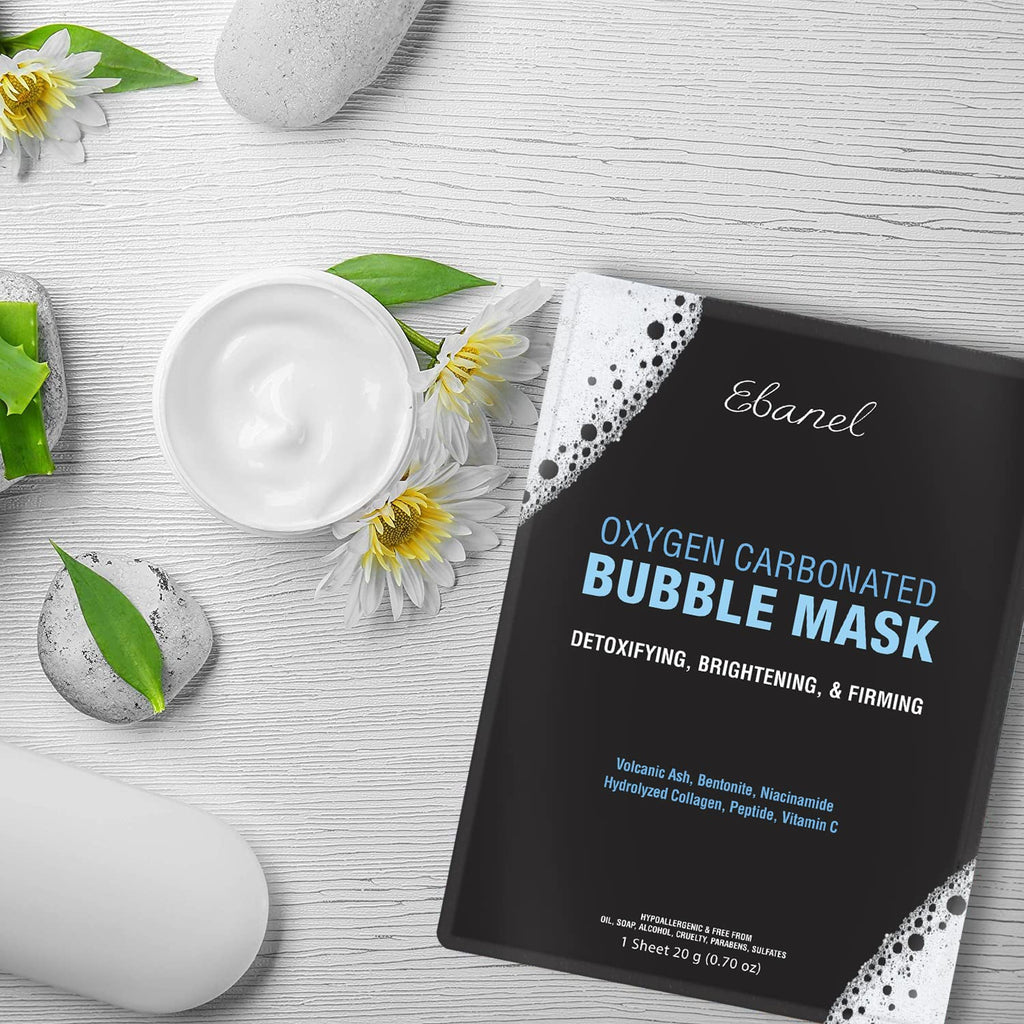 Ebanel Bundle of 10 Pack Bubble Clay Masks, and 2.5% Retinol Serum - FENGGESTORE20