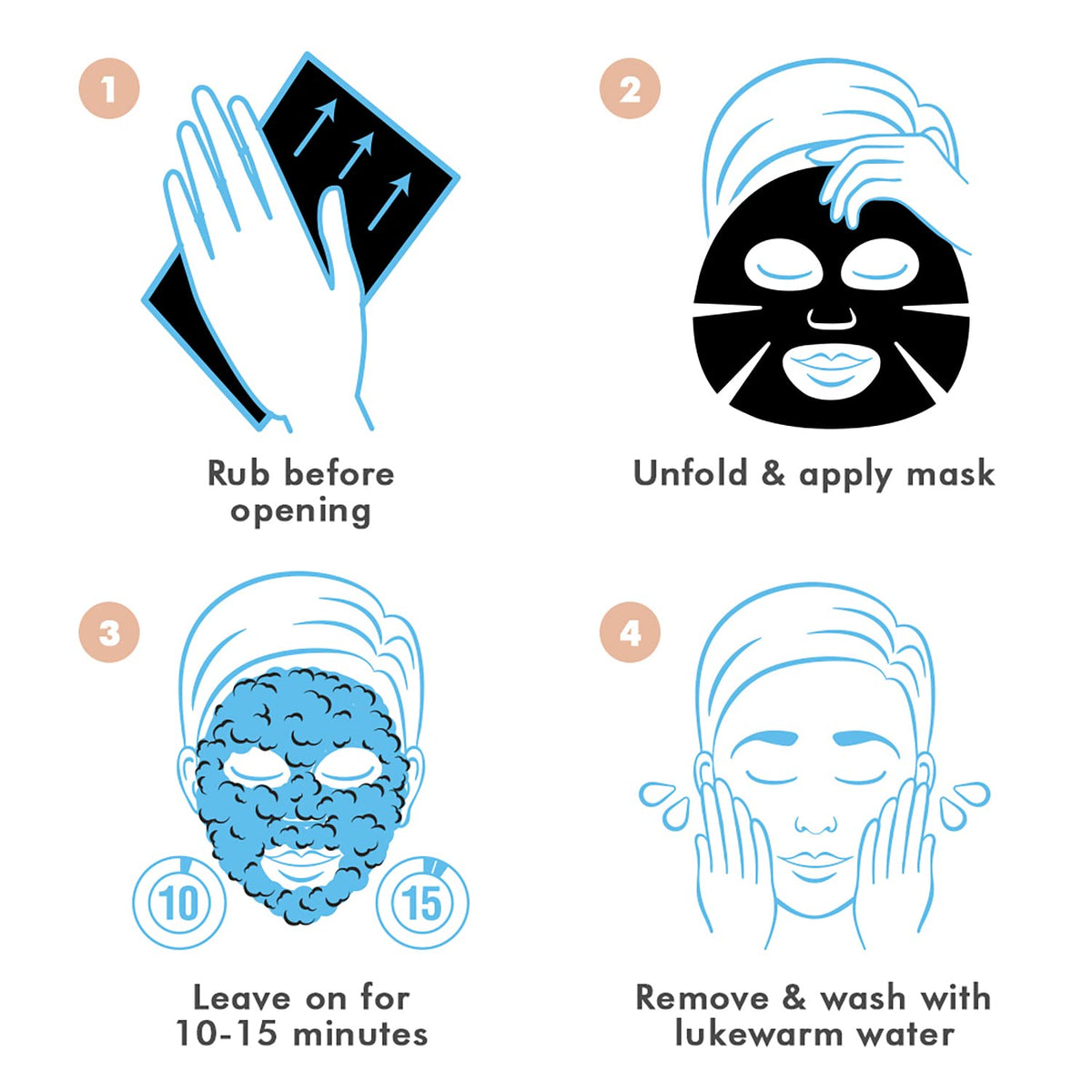 Ebanel Bundle of 10 Pack Bubble Clay Masks, and Exfoliating Face Scrub Peeling Gel Mild 4.12 Oz - FENGGESTORE20