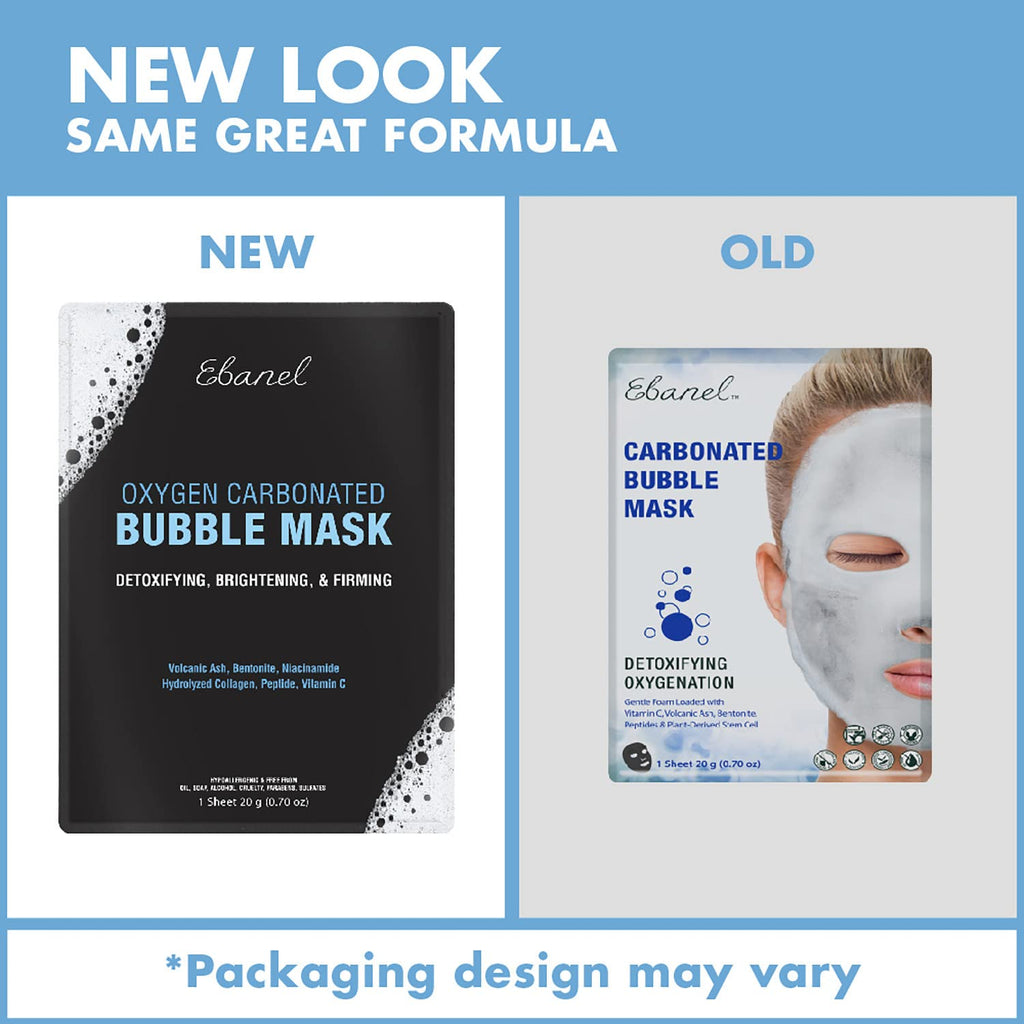 Ebanel Bundle of 15-Pack Collagen Face Mask, and 10-Pack Carbonated Bubble Clay Mask - FENGGESTORE20