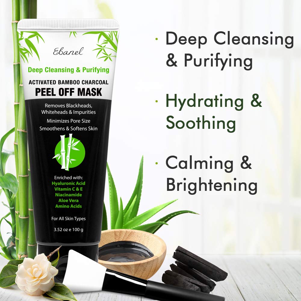 Ebanel Bundle of 15-Pack Collagen Face Mask, and Charcoal Peel Off Face Mask - FENGGESTORE20
