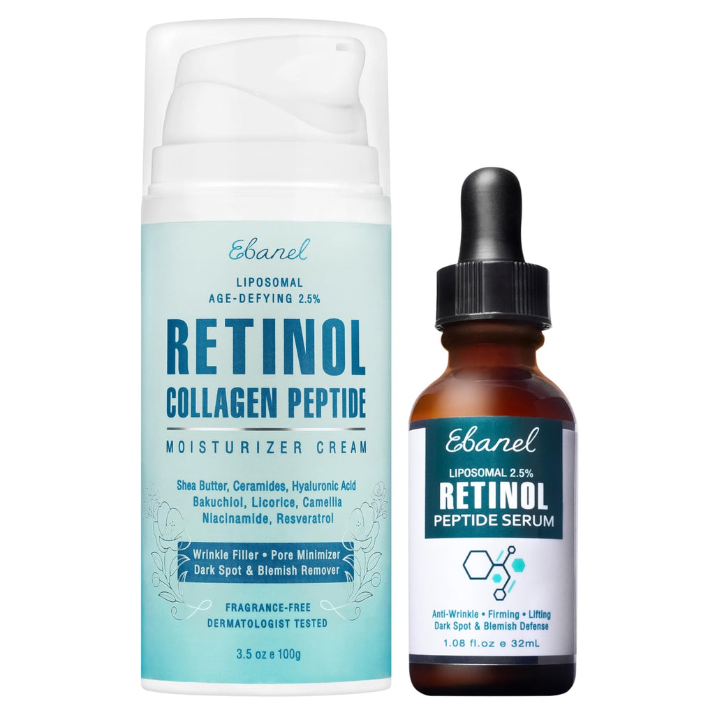 Ebanel Bundle of 2.5% Retinol Moisturizer and Serum - FENGGESTORE20