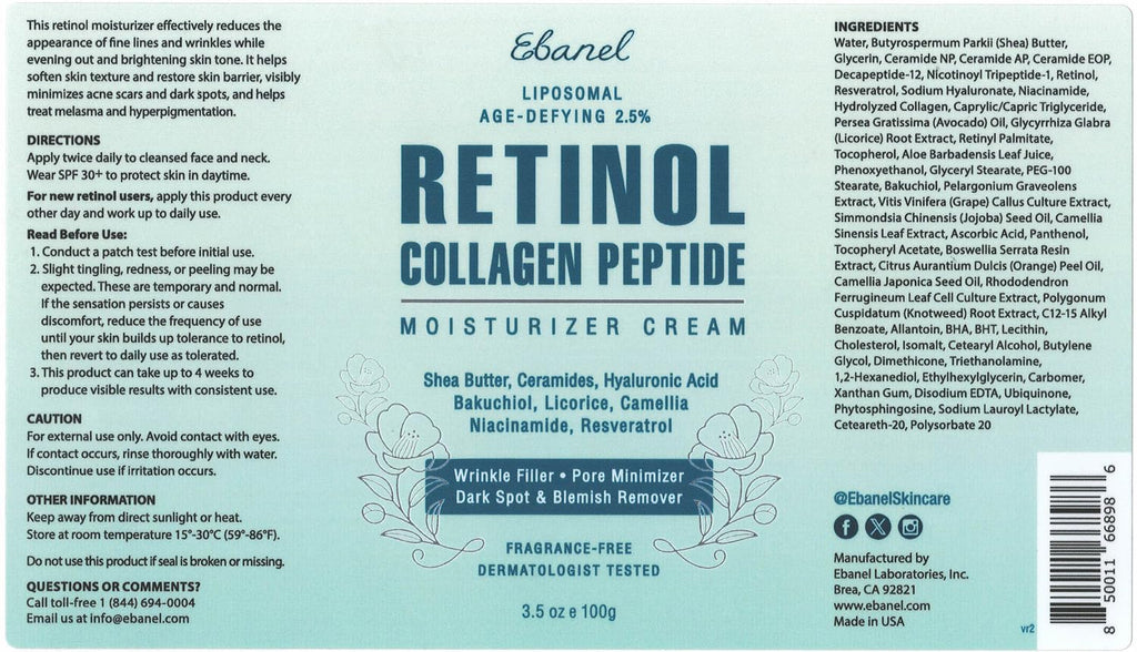 Ebanel Bundle of 2.5% Retinol Moisturizer and Serum - FENGGESTORE20