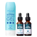 Ebanel Bundle of 2.5% Retinol Serum, Hyaluronic Acid Serum, and Exfoliating Face Scrub Peeling Gel 4.12 Oz - FENGGESTORE20