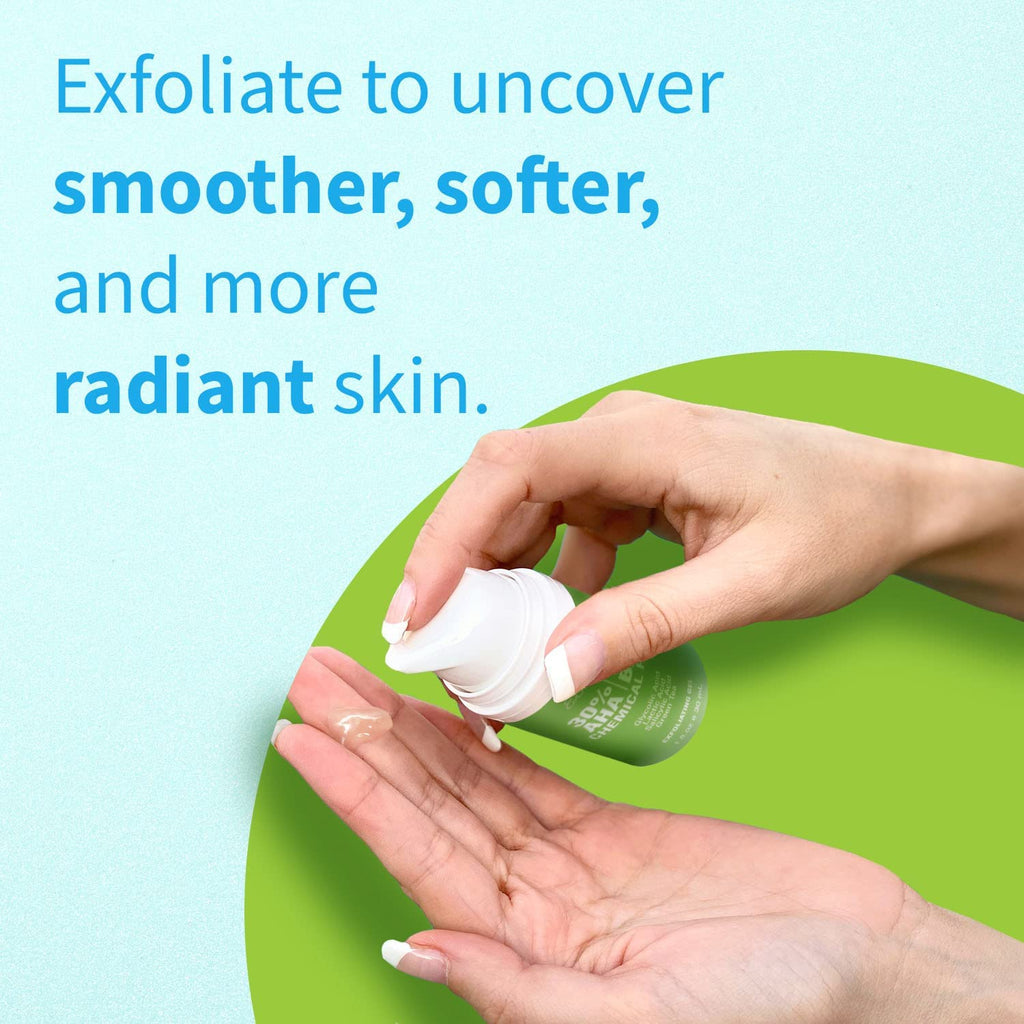 Ebanel Bundle of 30% AHA 2% BHA Chemical Peel and 10 Pack Collagen Face Mask - FENGGESTORE20