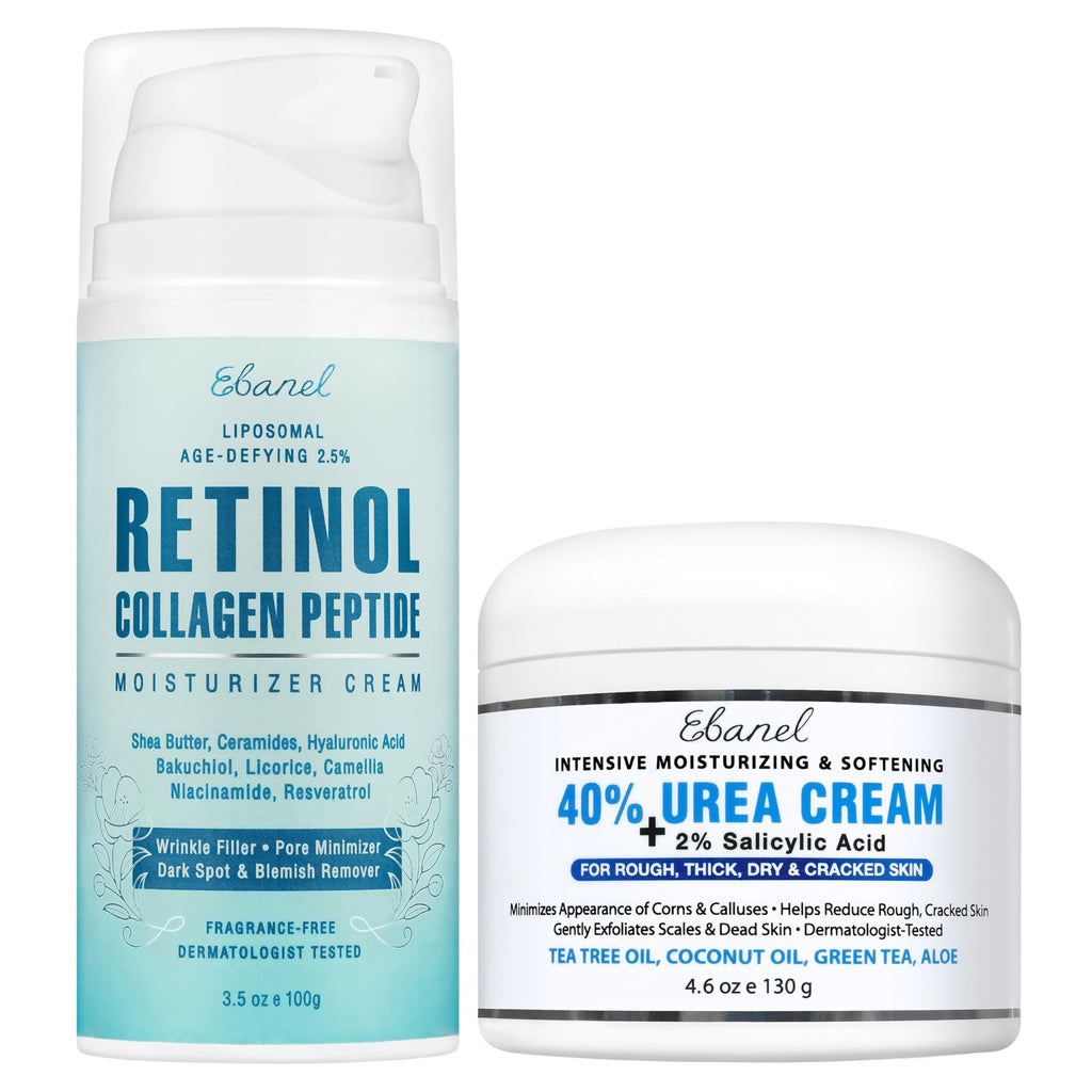 Ebanel Bundle of 40% Urea Cream 4.6 Oz, and 2.5% Retinol Moisturizer - FENGGESTORE20