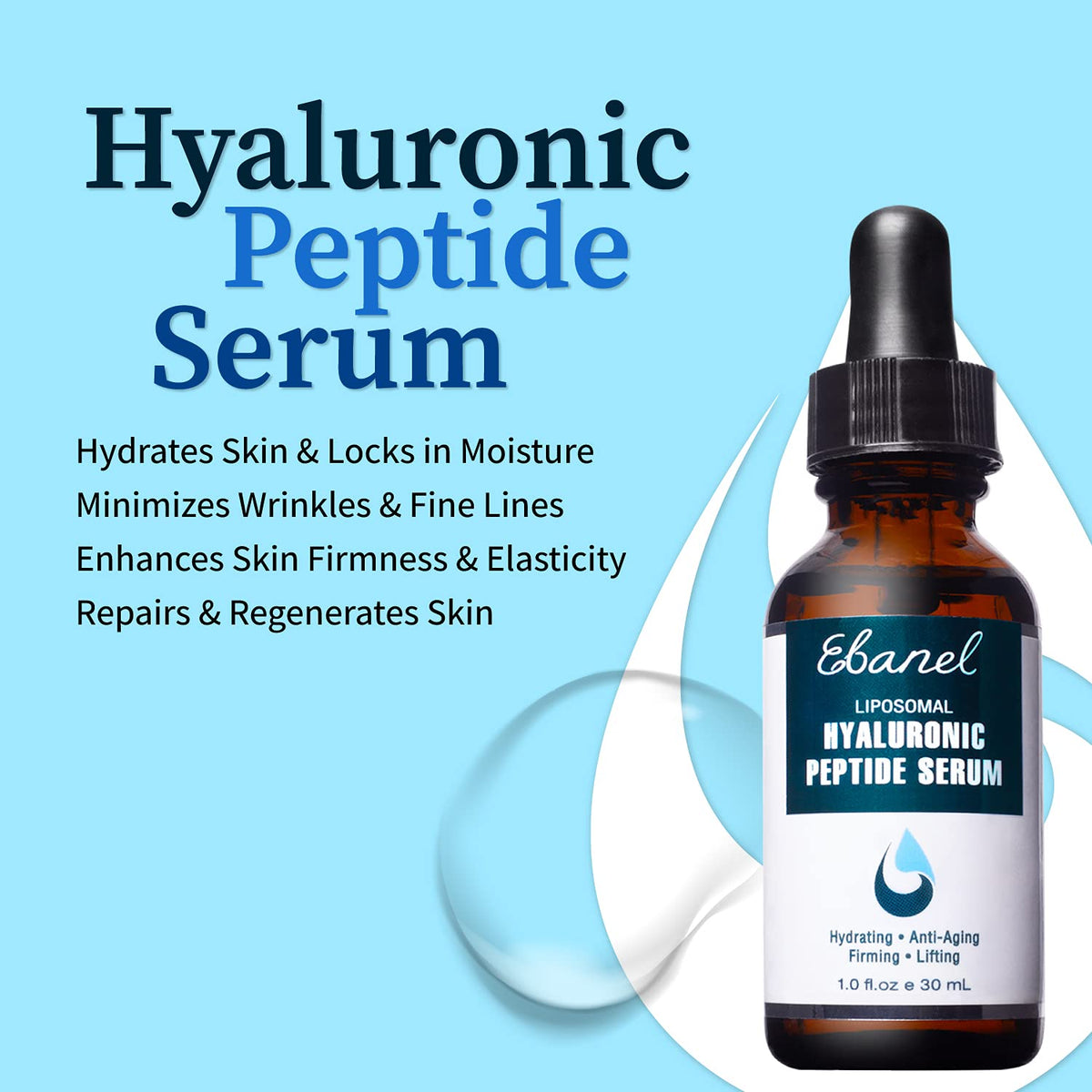Ebanel Bundle of Advanced Silicone Scar Gel 1 Oz, and Hyaluronic Acid Serum - FENGGESTORE20