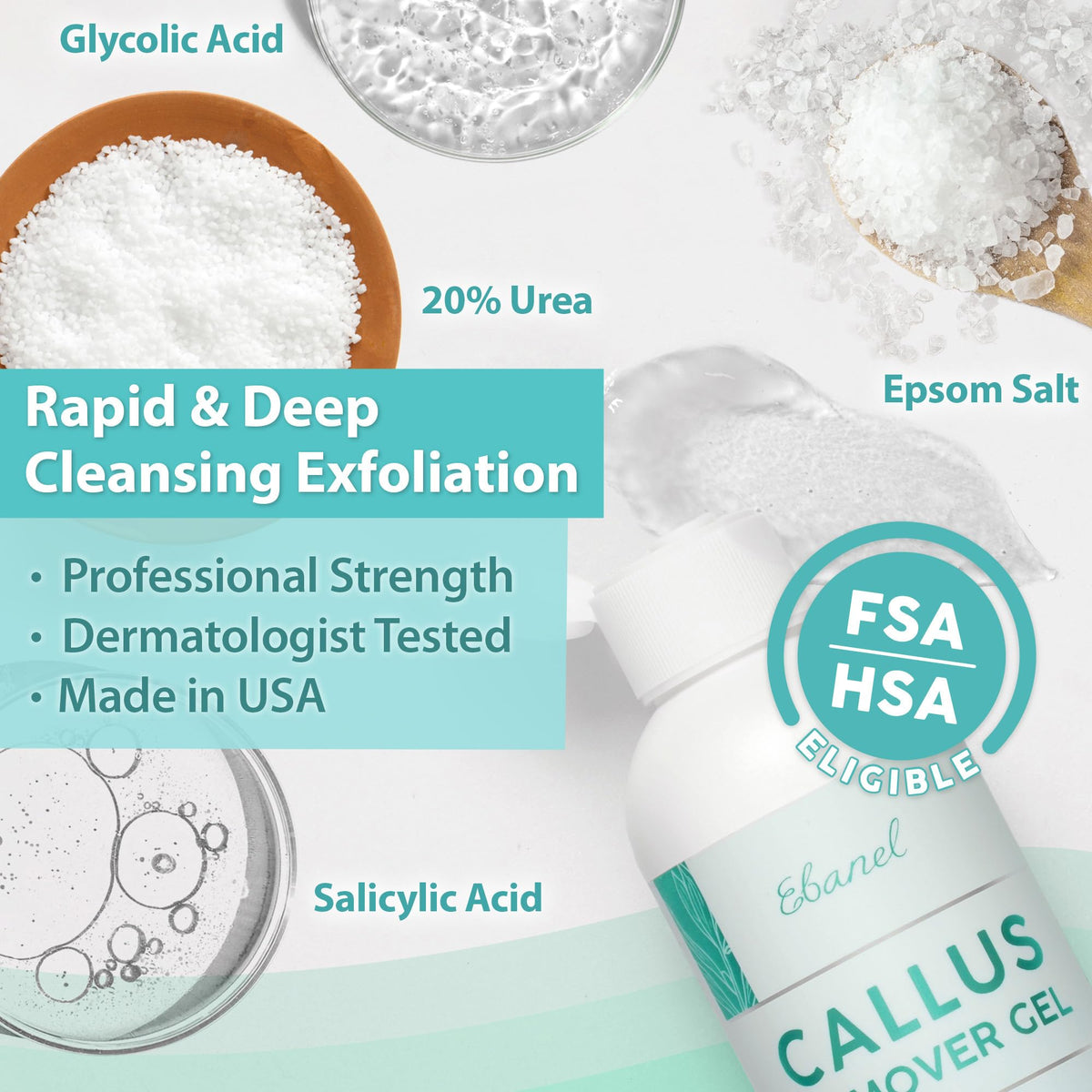 Ebanel Bundle of Callus Remover Gel and Antifungal Treatment - FENGGESTORE20