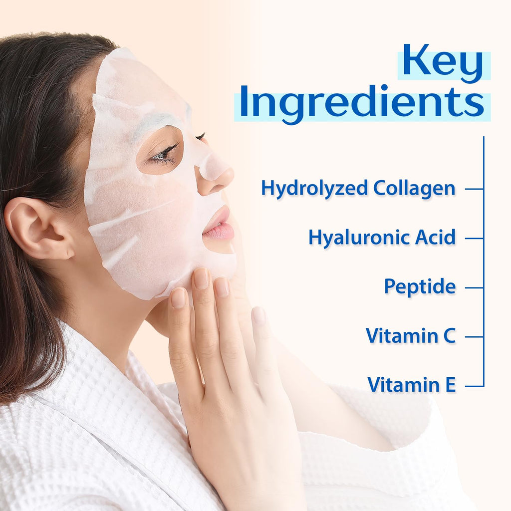 Ebanel Bundle of Gentle Exfoliating Face Scrub Peeling Gel 4.12 Oz, and 15 Pack Collagen Face Mask - FENGGESTORE20